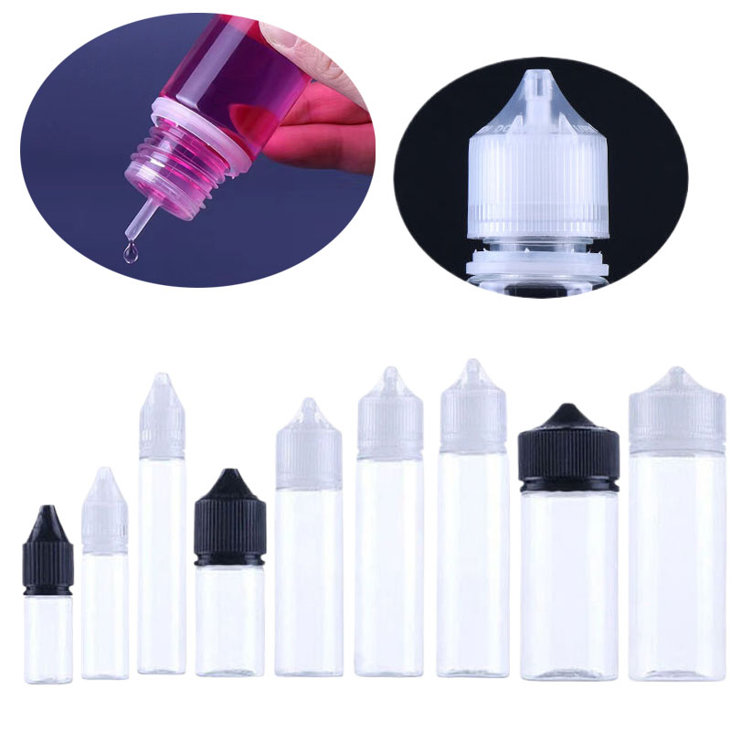 Juice Bottle Dropper - 5 قطعة 10/15/30/50/60/100/120 مللي زجاجات قطارة