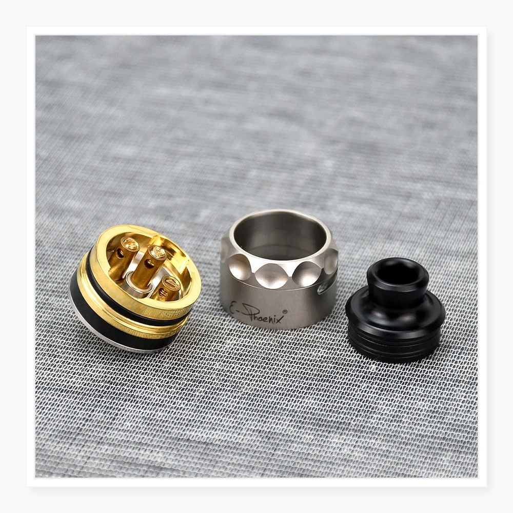إي-فينيكس ريزوركيشن V2 RDA 22. - مراجعة Vape Coil Replacement وسعره